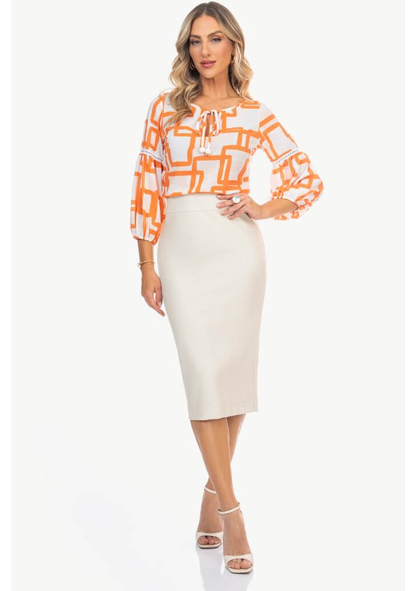 Saia Secretária De Couro Ecológico Via Tolentino