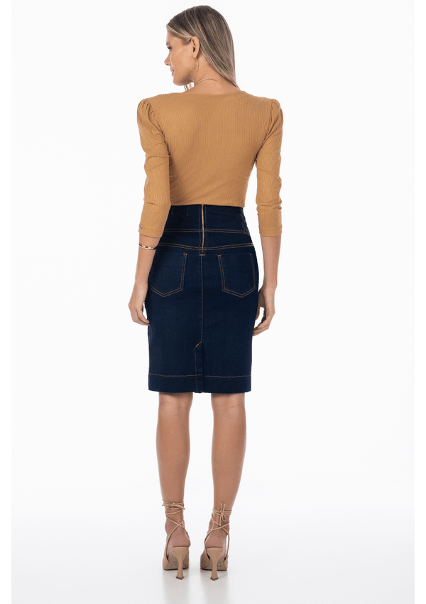 Via Tolentino Marca Caramelo Vestidos Vestido Chemise Em Sarja