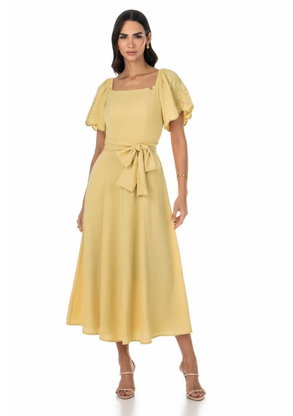 Bordado Vestido Midi Justo Com Babado Vestido Midi Bordado Colcci Babadotop