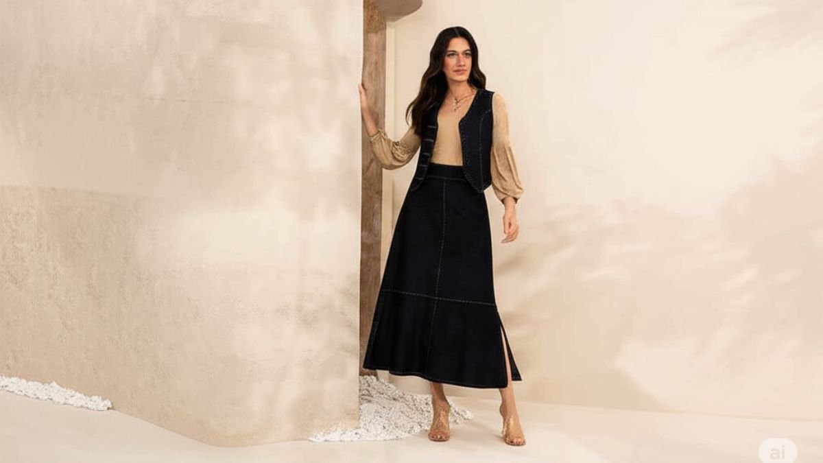 Saia feminina jeans