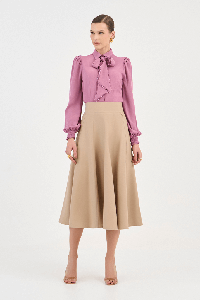 07 camisa rosa de crepe com laco removivel