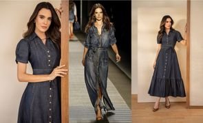 8 o que usar com vestido jeans longo e ter elegancia