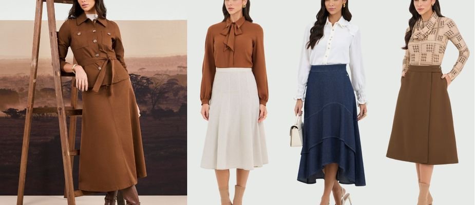 Como usar saia midi no inverno e montar looks quentinhos e elegantes!