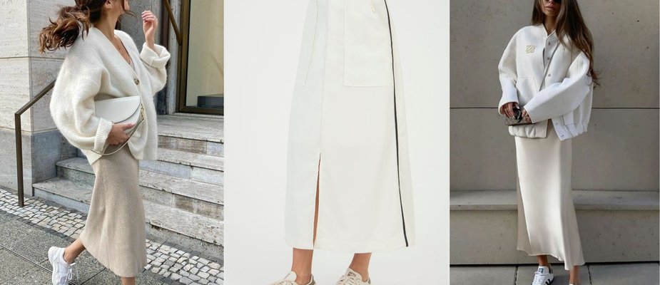Descubra como usar saia midi com tênis e ficar elegante! Descubra como usar saia midi com tênis e ficar elegante!